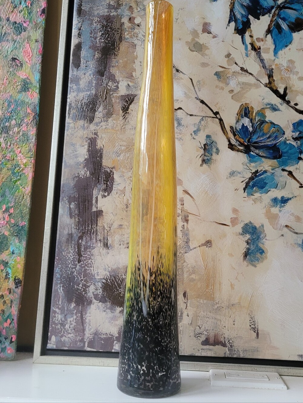 Vintage XL Italian Glass Vase